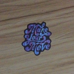 inspirational “make your move” sticker